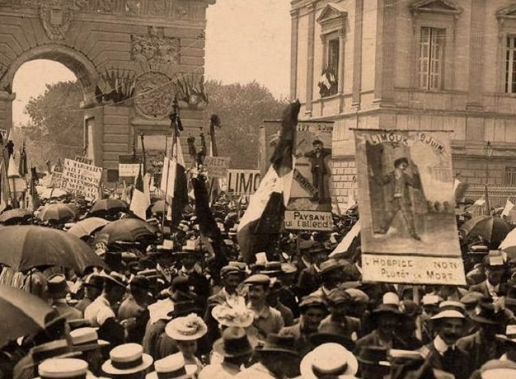 Manifestation des vignerons à Montpellier en 1907 – Auteur inconnu | Domaine pub