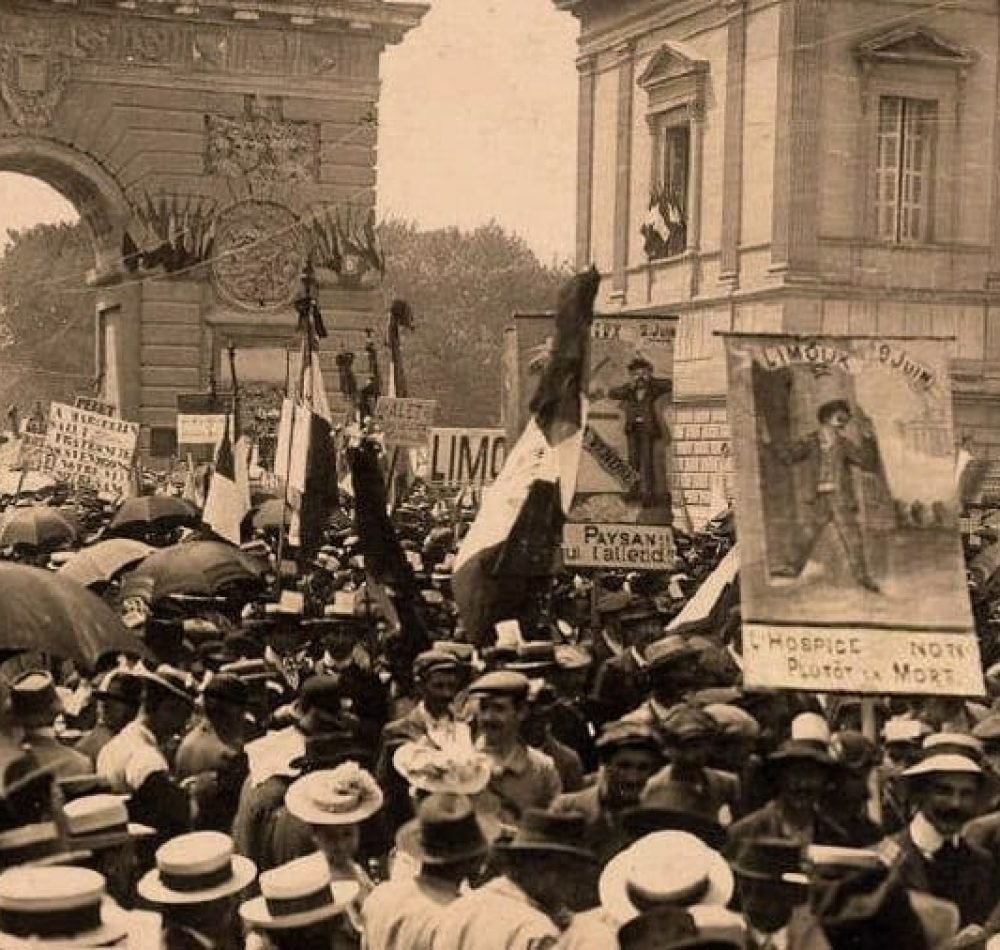 Manifestation des vignerons à Montpellier en 1907 – Auteur inconnu | Domaine pub