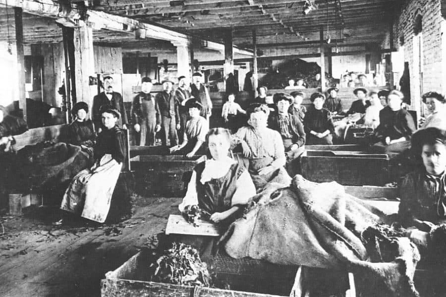 À l'instar de Théophile Charron, des travailleurs du tabac au début du XXe siècle