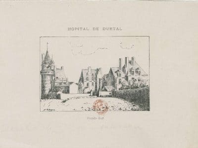 Château de Durtal lors de son utilisation comme hôpital - Archive départementale du Maine-et-Loire | Licence Ouverte Version 2.0