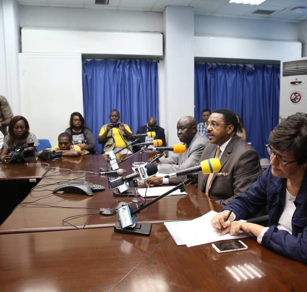 Conférence de presse des Nations Unies à l'occasion de la Journée mondiale de l'aide humanitaire le 19 août 2015 | Abel Kavanagh MONUSCO | Creative Commons BY-SA 4.0 Deed