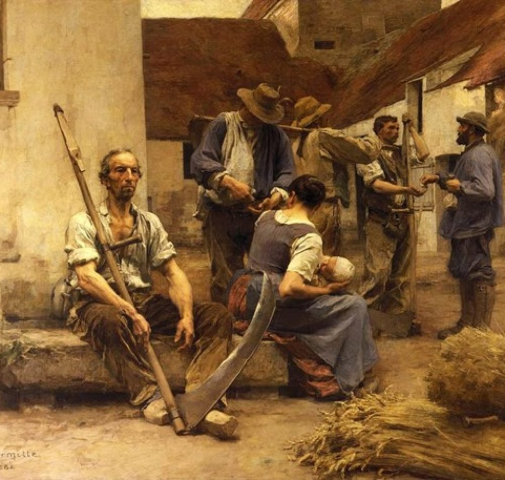 Des paysans à l'époque moderne (1882) - Léon Augustin Lhermitte | Domaine public