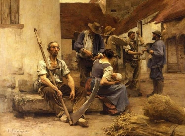 Des paysans à l'époque moderne (1882) - Léon Augustin Lhermitte | Domaine public