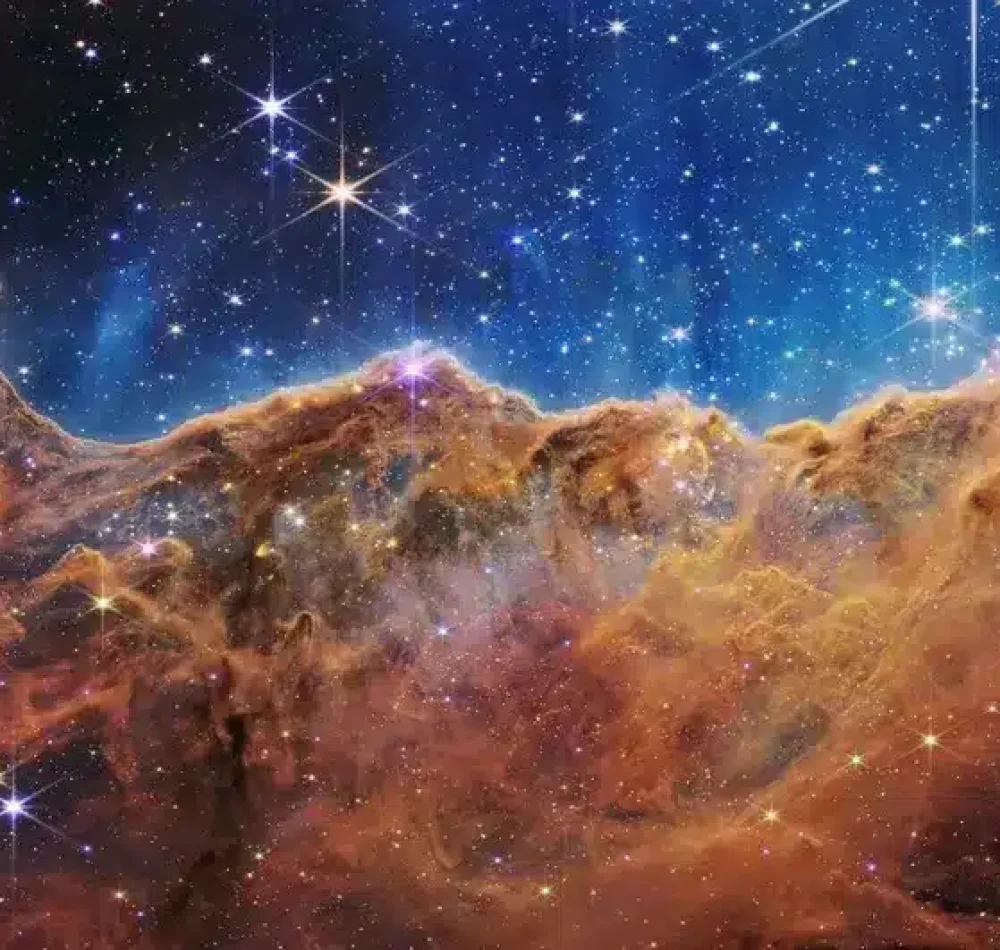 Détail de la nébuleuse de la Carène photographiée par le téléscope James Webb - NASA, ESA | Domaine public