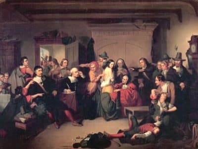 Examen d'une sorcière pendant un procès 1853 - Tompkins Harrison Matteson | Domaine public