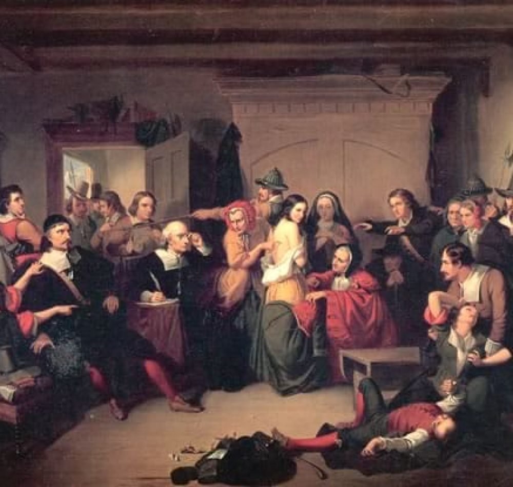 Examen d'une sorcière pendant un procès 1853 - Tompkins Harrison Matteson | Domaine public