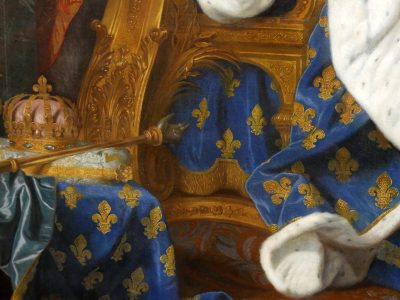 Extrait d'un portait de Louis XV vers l'âge de neuf ans en costume de sacre, pour mettre en avant la couleur bleu - Finoskov [Pseudo Wikipédia) | Creative Commons BY-SA 4.0