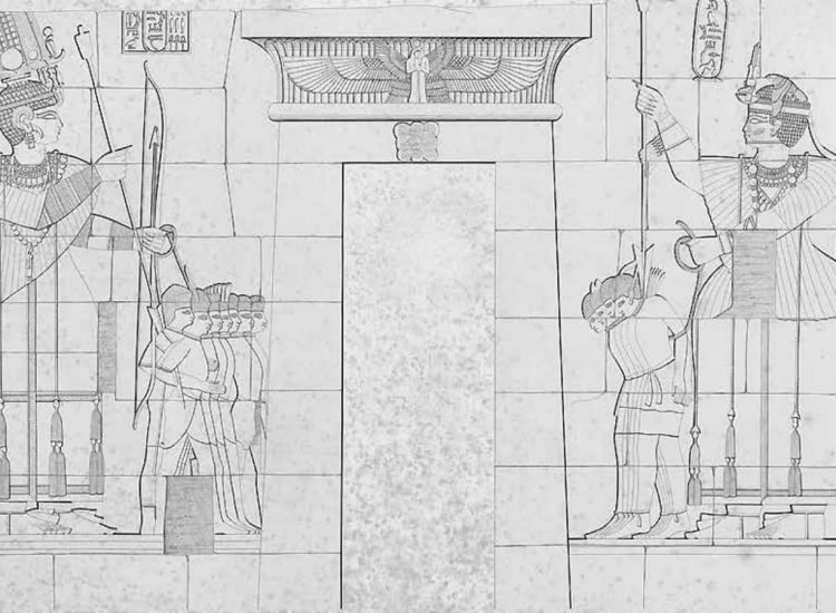 Fresque murale d'Amanishakhéto | K.R. Lepsius - Domaine Public