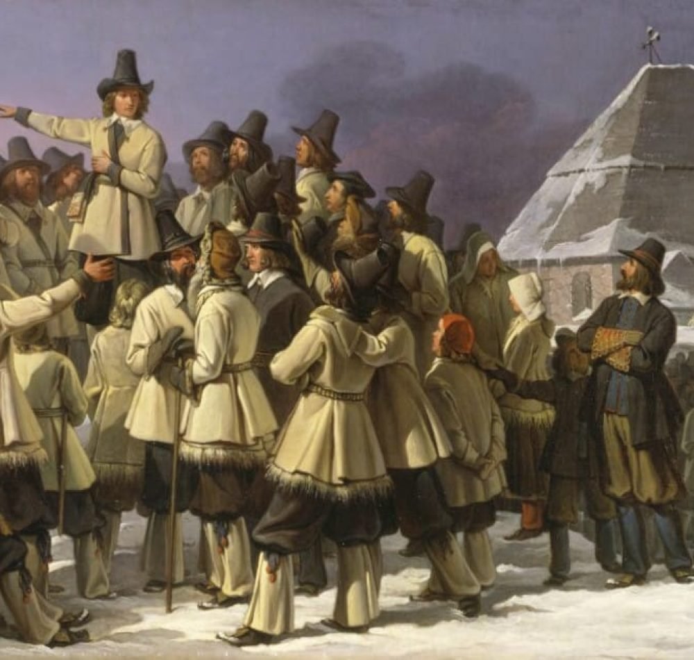 Johan Gustaf Sandberg - Le roi Gustav Vasa de Suède s'adressant aux hommes de Dalécarlie à Mora - 1836 | Domaine Public