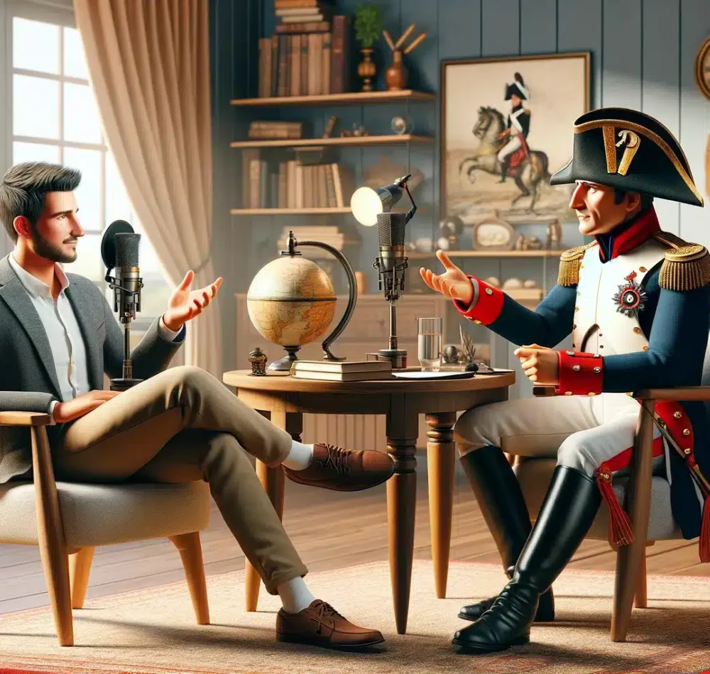 Illustration du Podcast de Jules Augustin pour Moments d'Histoire, imaginée par l'IA - DALL-E
