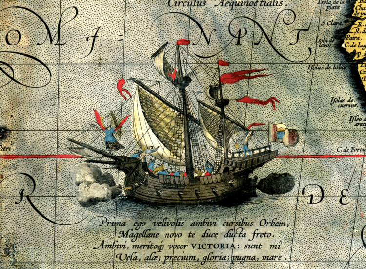 La Victoria sur une carte à la fin du XVIe siècle - Ortelius | Domaine public