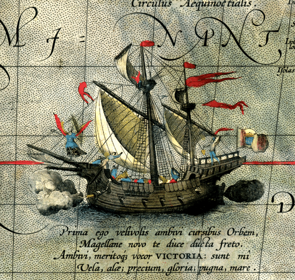 La Victoria sur une carte à la fin du XVIe siècle - Ortelius | Domaine public