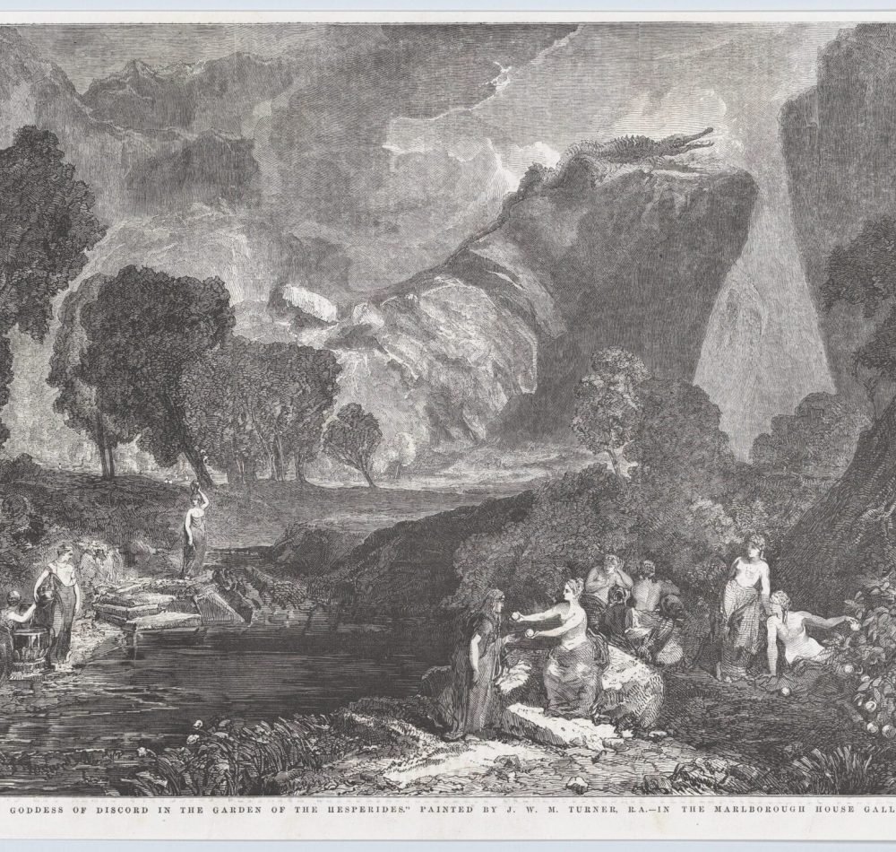 La déesse de la discorde dans le jardin des Hespérides, extrait du "llustrated London News". Pour illustrer notre article sur l'Atlantide - Henry Linton | Domaine public