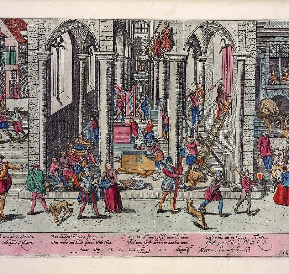 La « fureur iconoclaste » à Anvers en 1566 par Frans Hogenberg | Domaine public