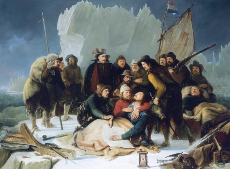 La mort de Willem Barentsz - Christiaan Julius Lodewijk Portman | Domaine public
