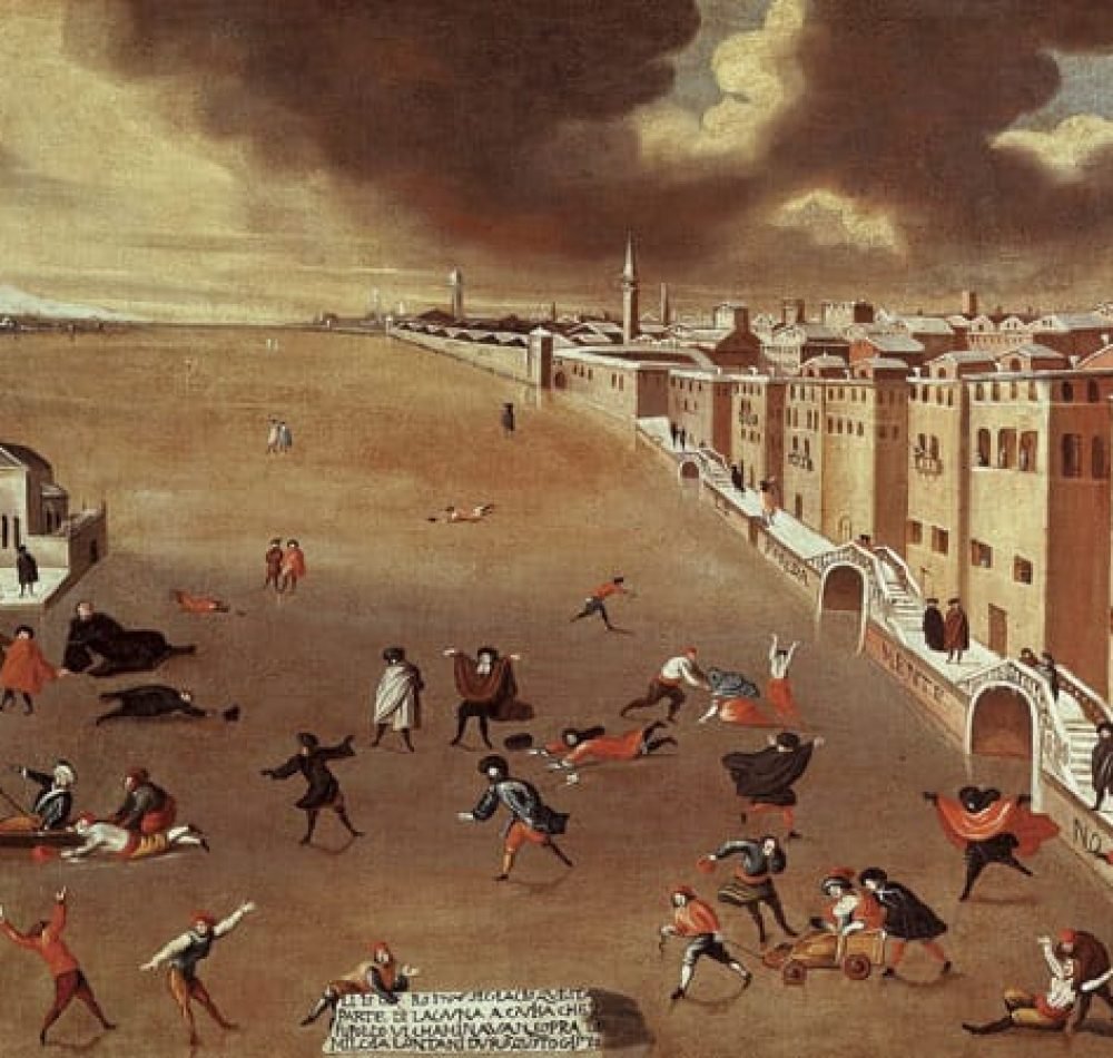 Le Lagon gelé en 1709, par Gabriele Bella, une partie de la lagune gela en 1709 à Venise | Domaine public