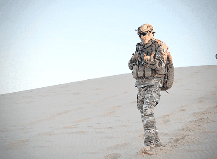Le nouveau camouflage de la tenue de combat : le bariolage multi-environnement - Armée de Terre | Licence ouverte 2.0