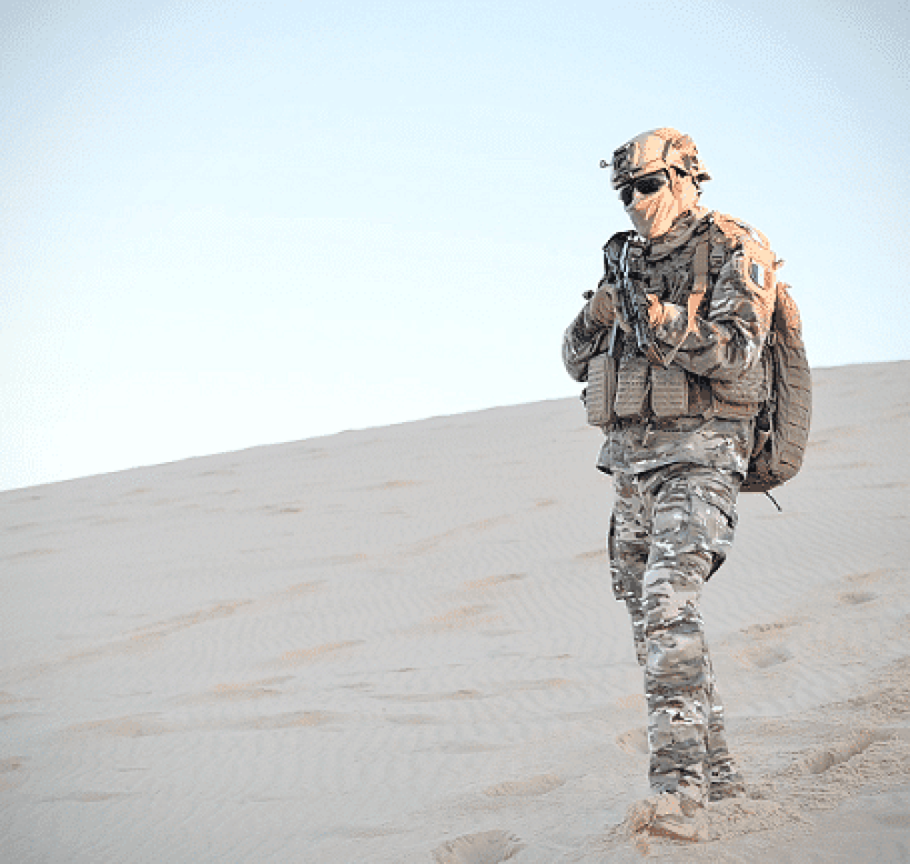 Le nouveau camouflage de la tenue de combat : le bariolage multi-environnement - Armée de Terre | Licence ouverte 2.0