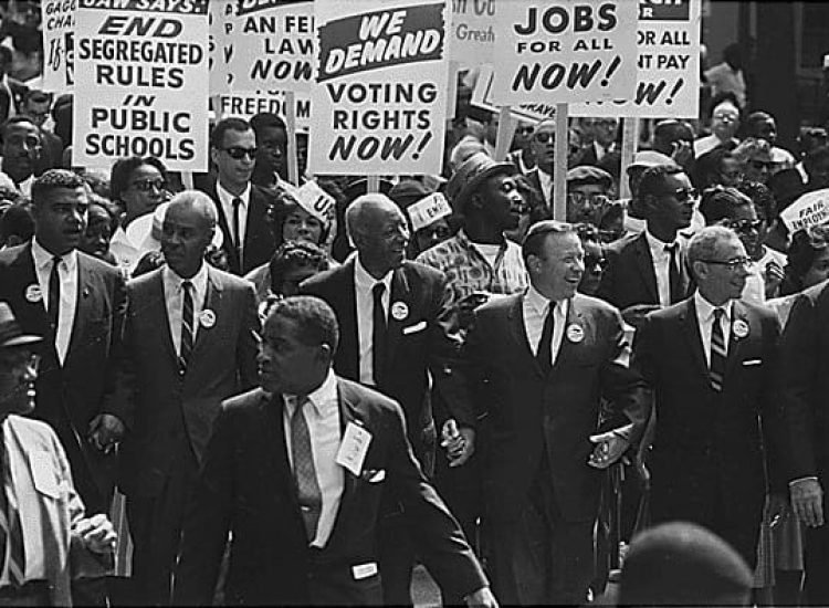 Manifestation de rue aux États-Unis en faveur de l'égalité des droits, 1963 - Rowland Scherman | Domaine public