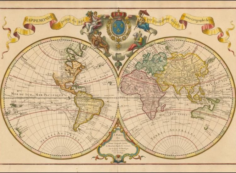 Mappemonde a l’usage du Roy a été publié en 1720 à Paris. Elle a été réalisée par Guillaume Delisle à l’intention de Roi, Louis XV. L’œuvre mesure 44 centimètres sur 68 centimètres. Un exemplaire est conservé à la BnF - Guillaume Delisle | Domaine public