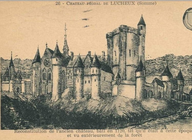 Reconstitution du château, imaginé dans sa situation en 1120 - Jeandassault | Creative Commons BY-SA 3.0