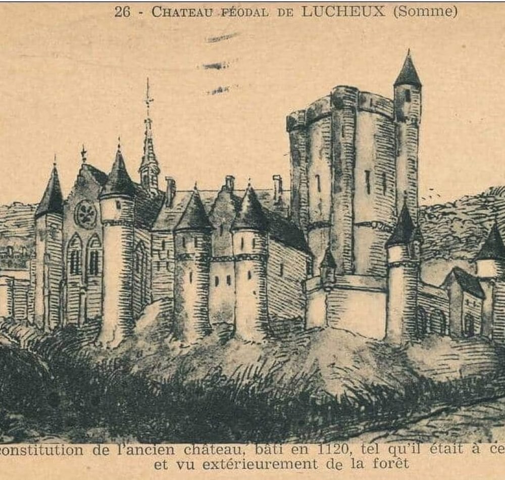 Reconstitution du château, imaginé dans sa situation en 1120 - Jeandassault | Creative Commons BY-SA 3.0