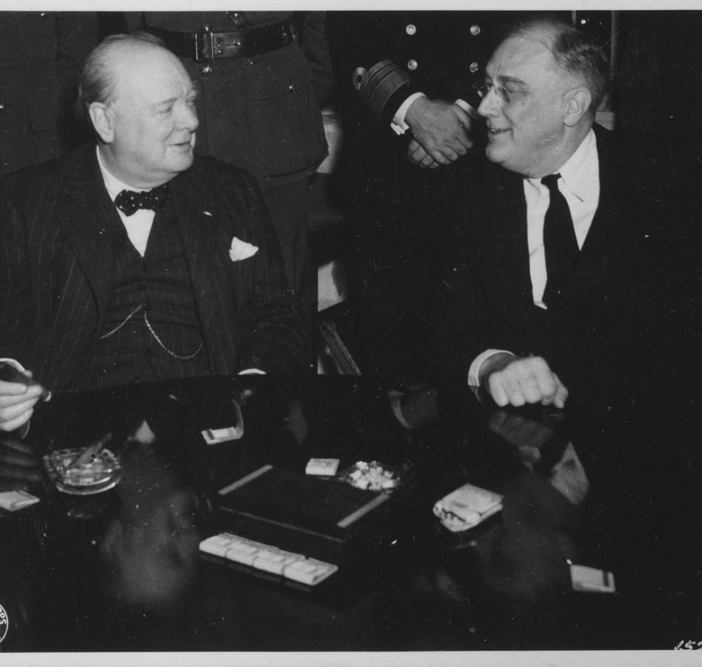 Roosevelt et Churchill à la conférence de Casablanca - U.S. National Archives and Records Administration | Domaine public