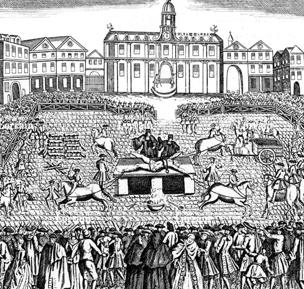 Supplice de Damiens en place de Grève - Auteur inconnu (Gallica/BNF) | Domaine public