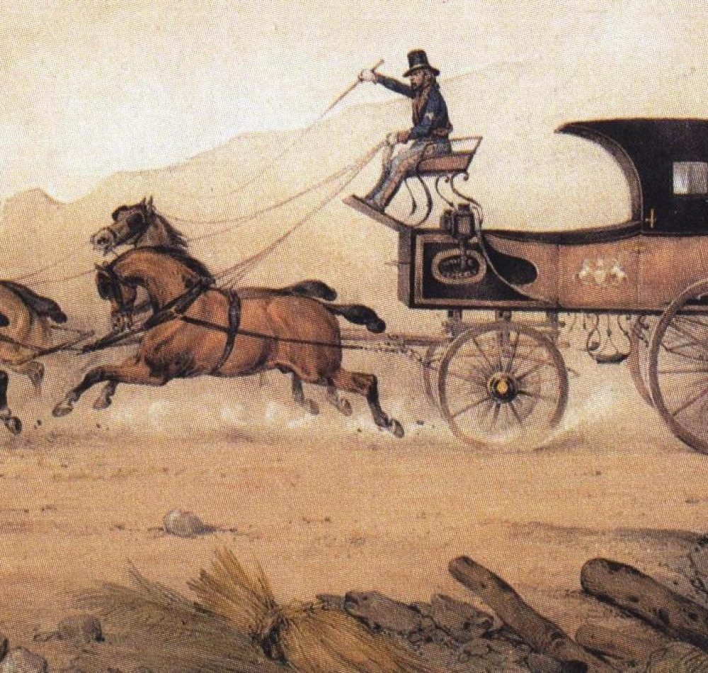 Une malle poste au galop - Victor Adam | Domaine public