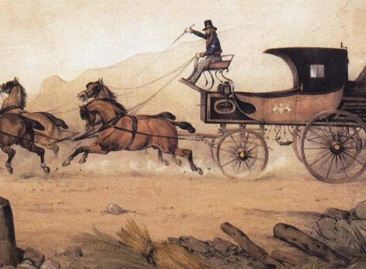 Une malle poste au galop - Victor Adam | Domaine public