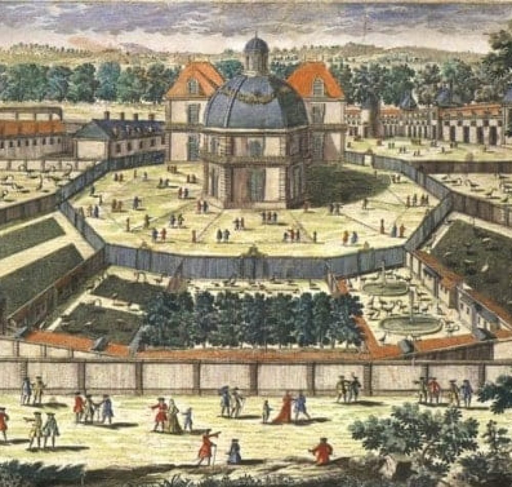 Cour arrière de la ménagerie royale de Versailles sous le règne de Louis XIV, 1643-1715, Pierre Aveline | Domaine public