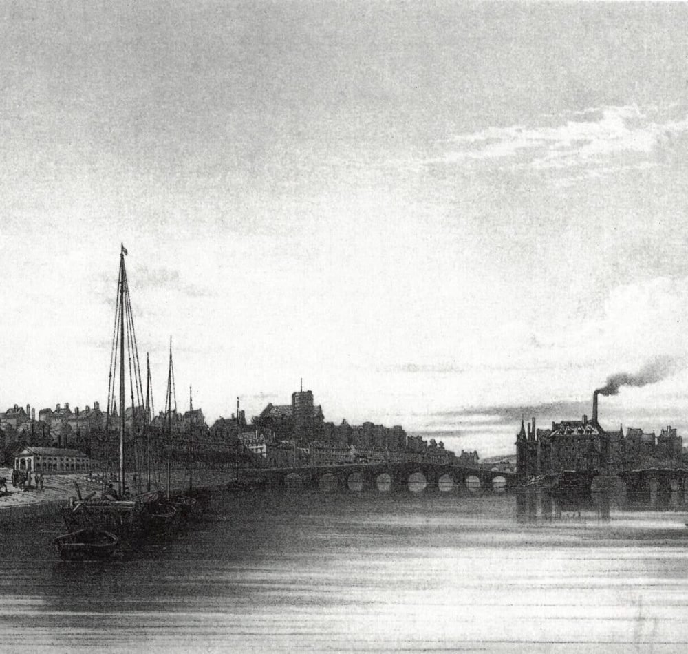 Vue d'Angers, gravure de 1860, l'Album vendéen, illustration des histoires de la Vendée militaire. - Thomas Drake | Domaine public