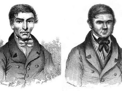 Portraits des tueurs en série William Hare et William Burke, réalisés vers 1850 - Auteur inconnu | Domaine public