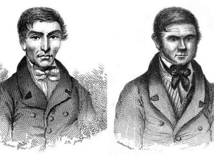 Portraits des tueurs en série William Hare et William Burke, réalisés vers 1850 - Auteur inconnu | Domaine public