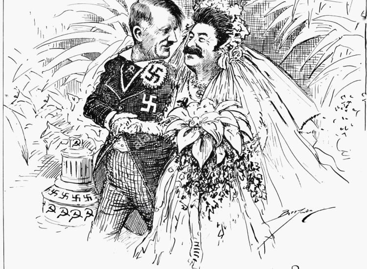 « Combien de temps la lune de miel va-t-elle durer ? » Caricature de Clifford Berryman, The Washington Star, 9 octobre 1939 - Clifford Berryman | Domaine public