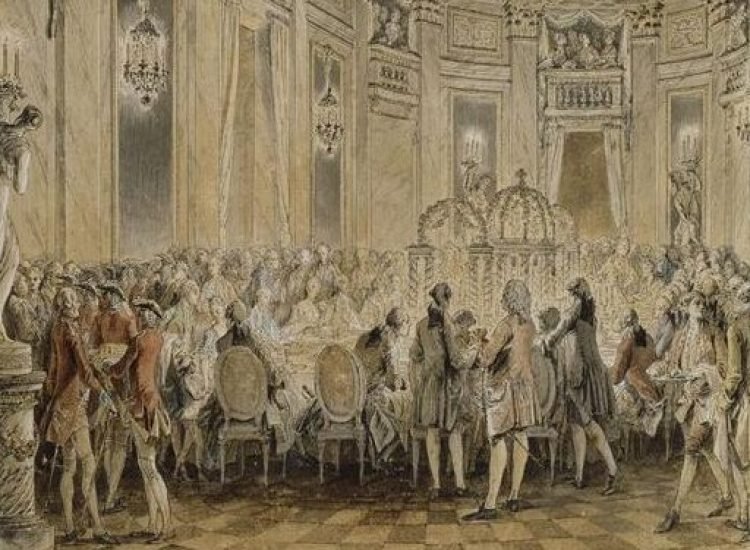Fête donnée à Louveciennes, le 2 septembre 1771 - Jean-Michel Moreau (musée du Louvre, 1771) | Domaine public