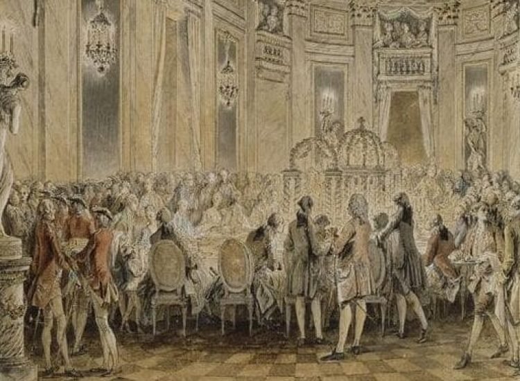 Fête donnée à Louveciennes, le 2 septembre 1771 - Jean-Michel Moreau (musée du Louvre, 1771) | Domaine public