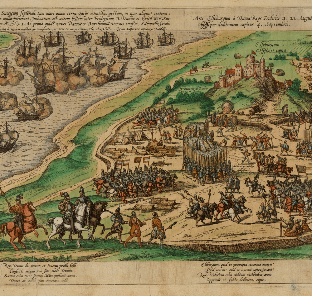 Guerre de Sept Ans du Nord : conquête danoise de la forteresse d'Älvsborg le 4 septembre 1563. -Frans Hogenberg, 1589 | Domaine Public