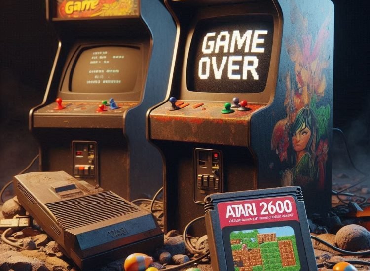 Le krach du jeu vidéo de 1983 - Image générée par IA | Dall.e