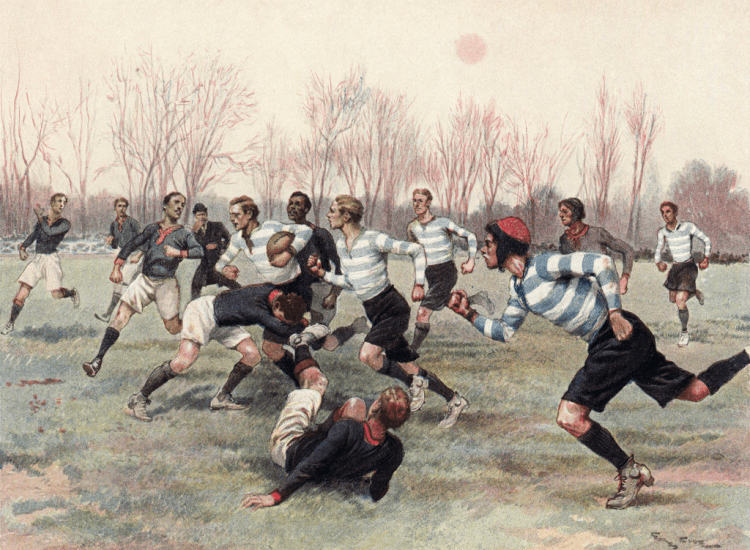Le Stade Français jouant le Racing Club, 1906, la Belle Jardinière I Domaine Public
